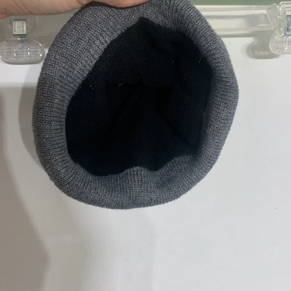 Gray kids knit fold over winter hat new with tags